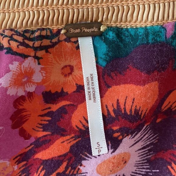 Free People‎ Embroidered Satin Bomber Jacket Size Small - Picture 5 of 9